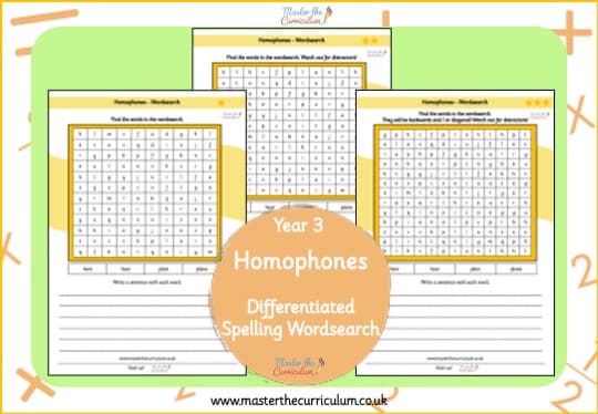 Cover of Homophones Spelling Wordsearch