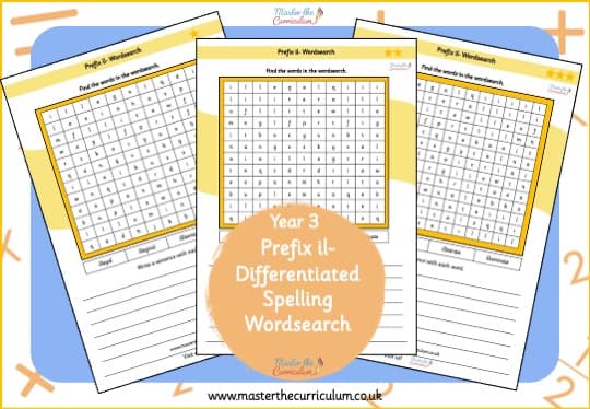 Cover of il- prefix Wordsearch