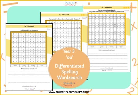 Cover of ou – Spelling Wordsearch