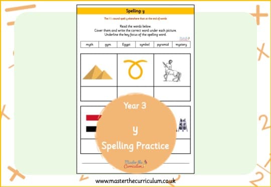 Cover of y – Spelling Practice
