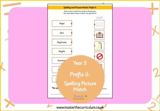 Cover of il- Prefix Spelling and Picture Match