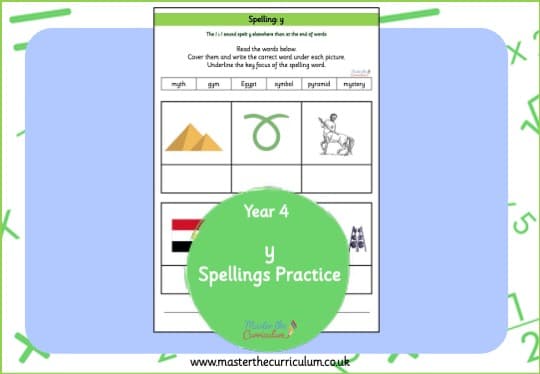 Cover of y – Spelling Practice