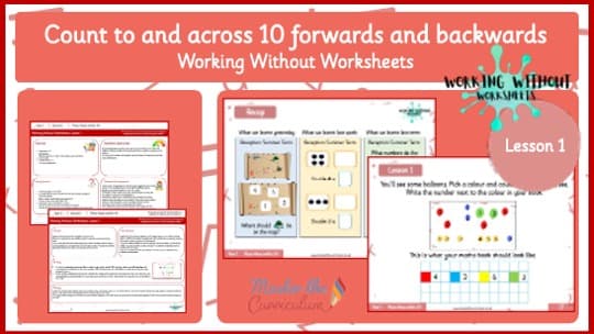 Cover of L1 – Working Without Worksheets – Y1 Place Value to 10