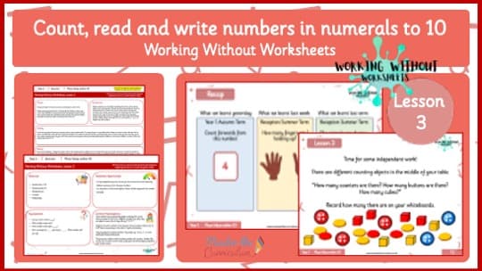 Cover of L3 – WWW – Y1 Count, Read and Write Numbers to 10 in Numerals