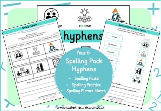 Cover of Year 6 Spelling Resource Pack – Hyphens