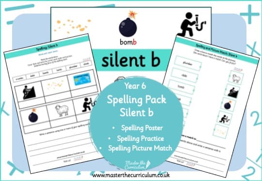 Cover of Year 6 Spelling Resource Pack – Silent b