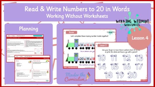 Cover of L4 Spring Read & Write Numbers to 20 in Numerals and Words