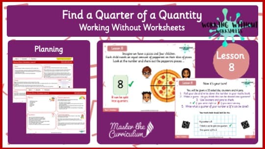 Cover of L8– WWW – Y1 Find a Quarter of a Quantity