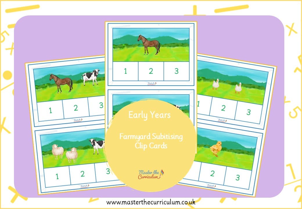 Cover of Farm Yard Subitising Clip Cards