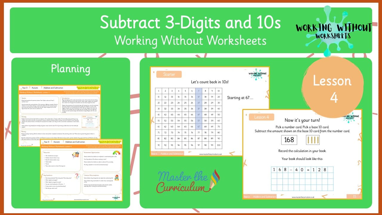 Cover of L4 Subtract 3-Digits and 10s Mentally