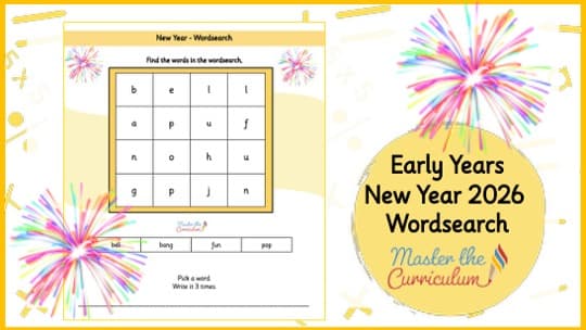 Cover of EYFS New Year Wordsearch