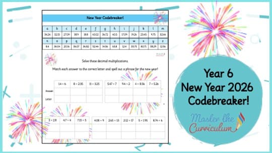 Cover of Year 6 New Year 2026 Codebreaker