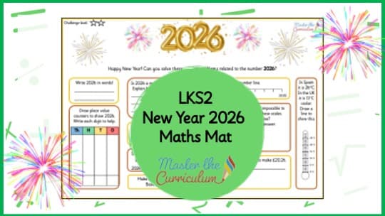 Cover of Year 4 New Year 2026 Maths Mat