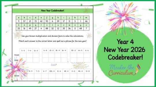 Cover of Year 4 New Year 2026 Codebreaker
