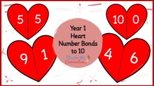 Cover of Number Bonds to 10 Hearts