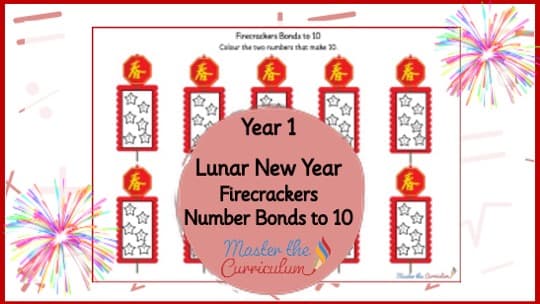 Cover of Number Bonds to 10 Firecrackers