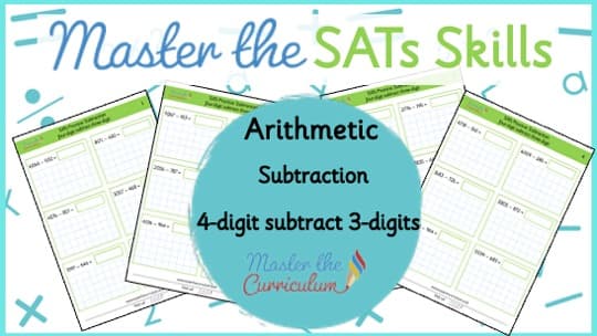 Cover of SATs Arithmetic – Subtraction 4-digit – 3-digit