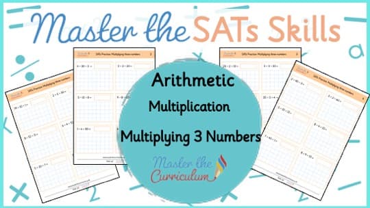 Cover of SATs Arithmetic – Multiplying 3 Numbers