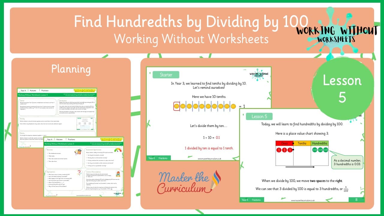 Cover of L5 Find Hundredths by Dividing by 100