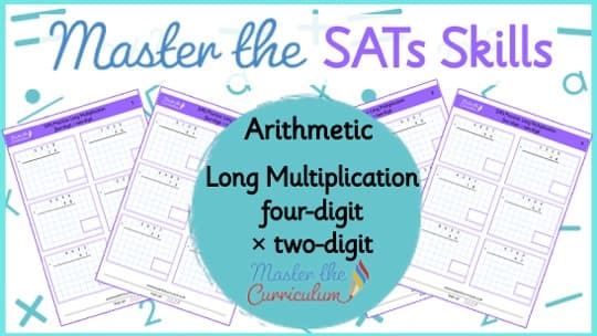 Cover of SATs Arithmetic – Long Multiplication 4 x 2-Digit