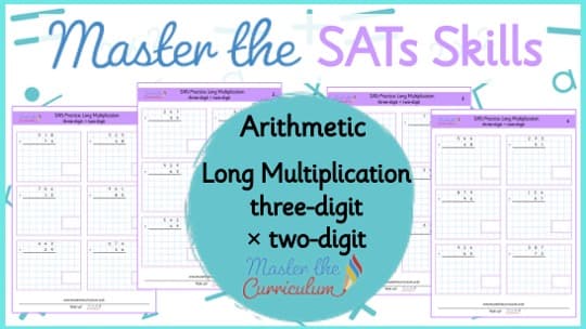 Cover of SATs Arithmetic – Long Multiplication 3 x 2-Digit