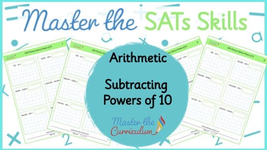 Cover of SATs Arithmetic – Subtract Powers of 10