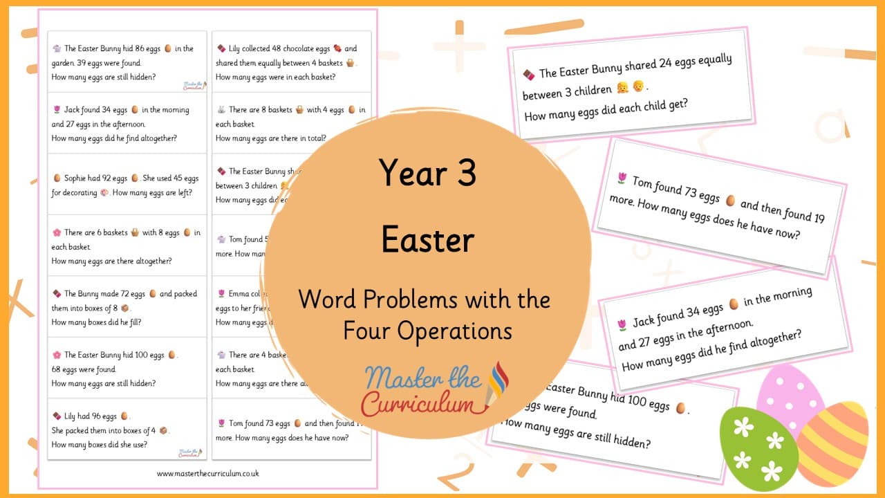 Cover of Easter Word Problems with the Four Operations