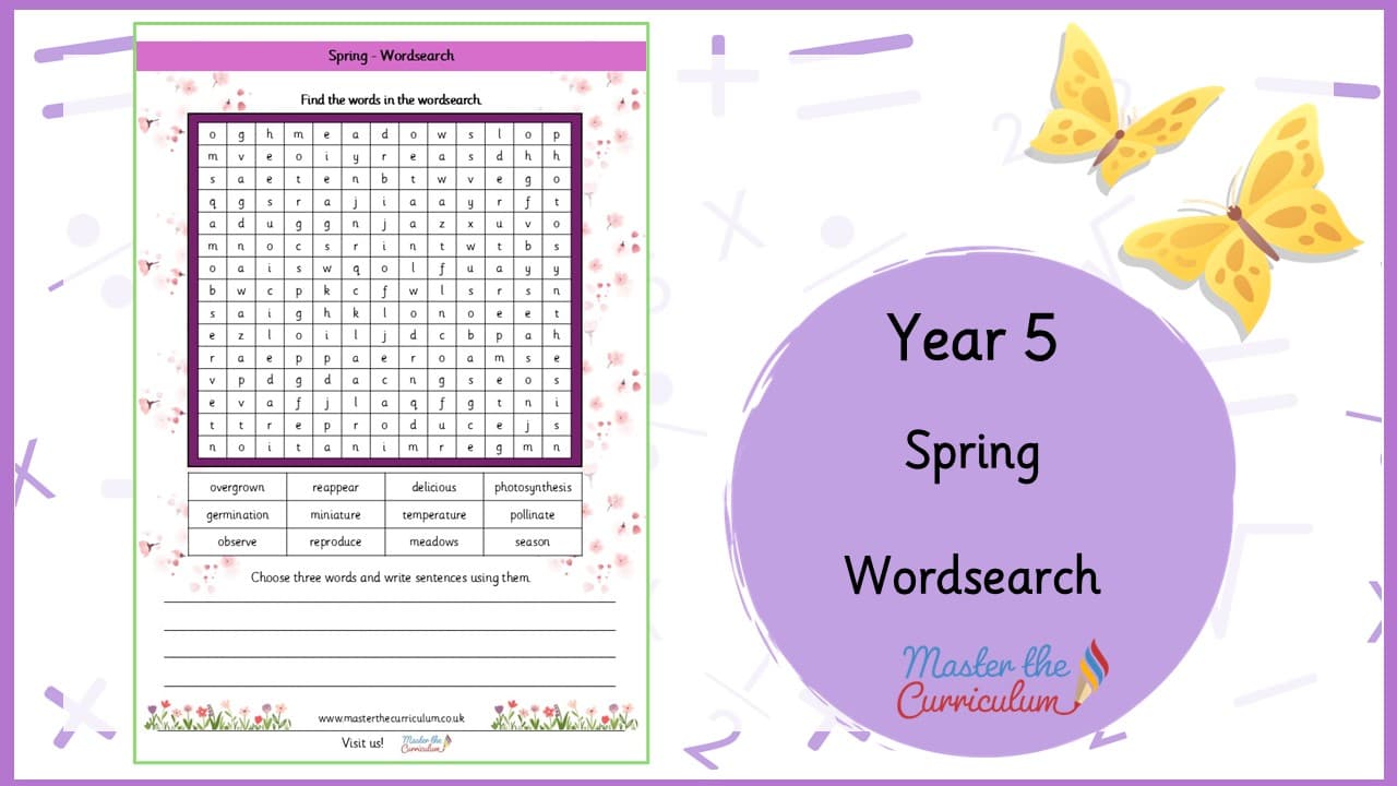 Cover of Spring Wordsearch