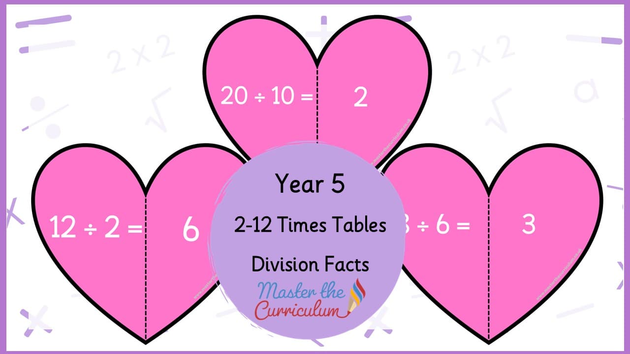 Cover of Times-Table Division Facts Hearts