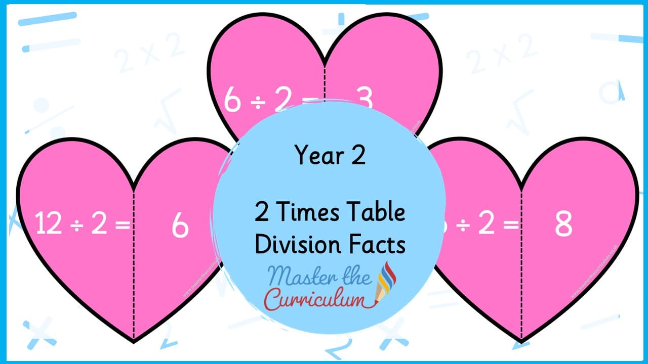 Cover of 2 Times-Table Division Facts Hearts
