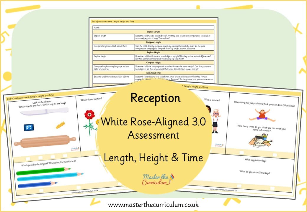 Cover of White Rose-Aligned 3.0 Assessment – Length, Height and Time