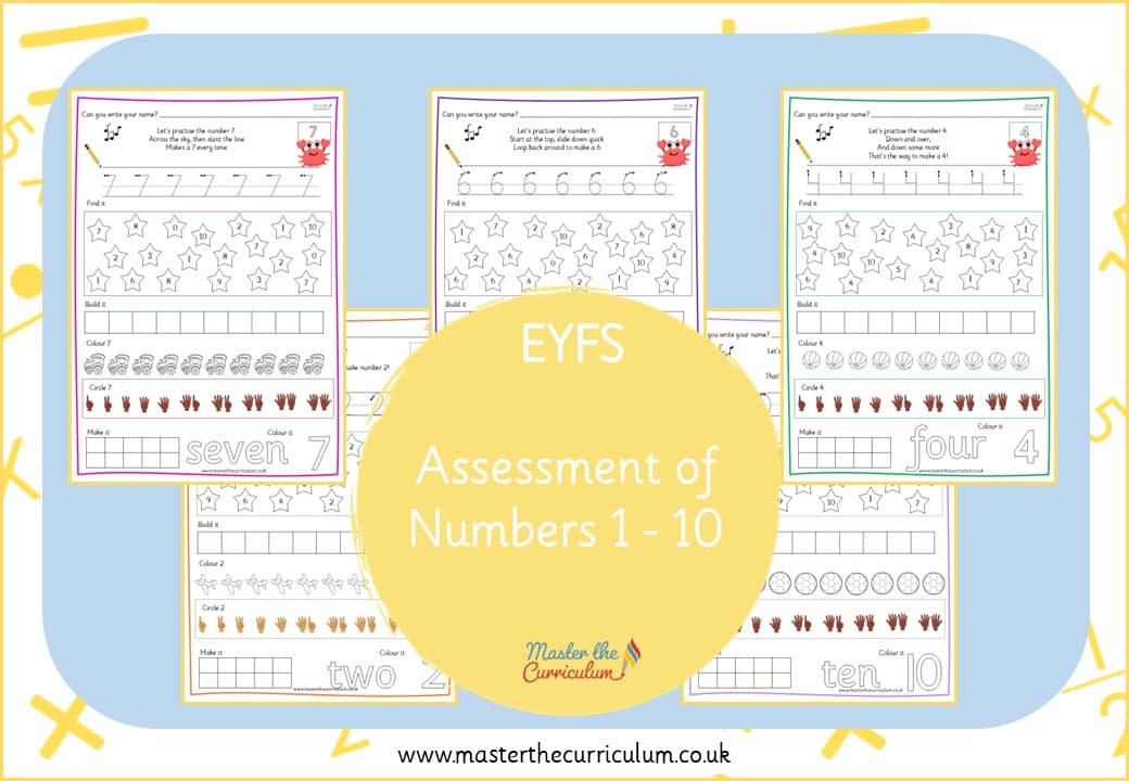 Cover of EYFS Assessment of Numbers 1-10