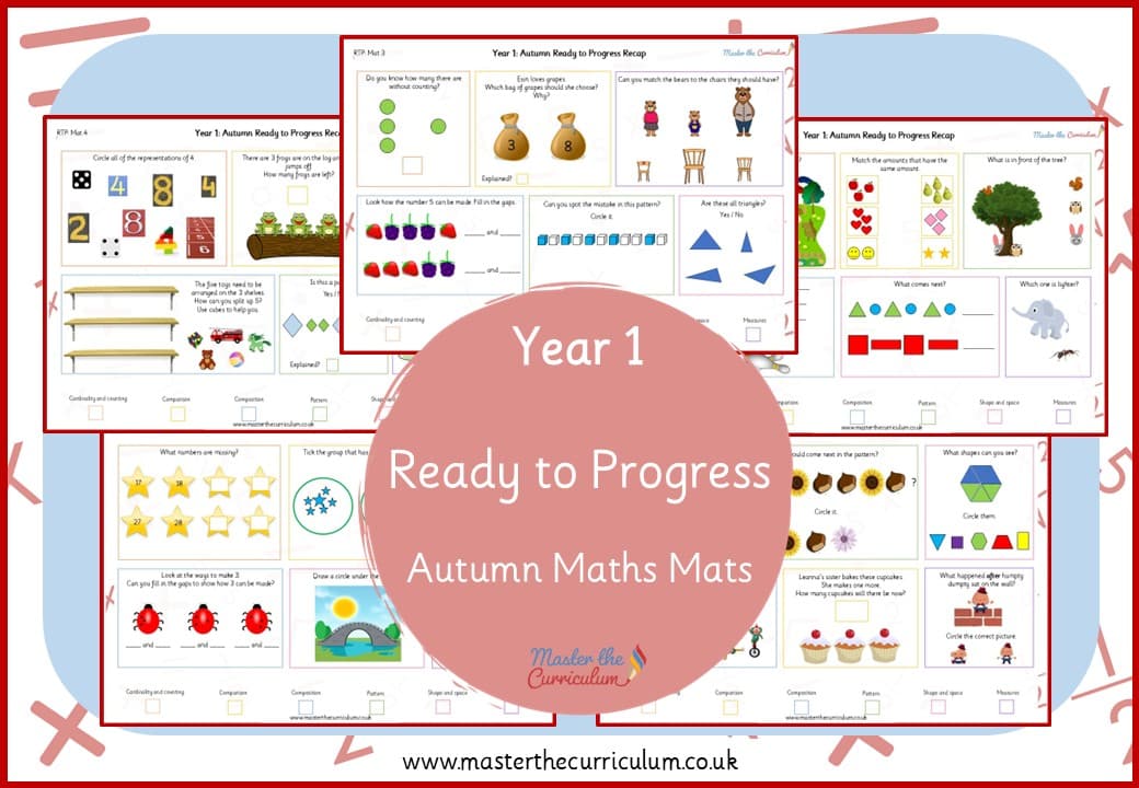 Cover of Year 1 Autumn Ready to Progress Maths Mats