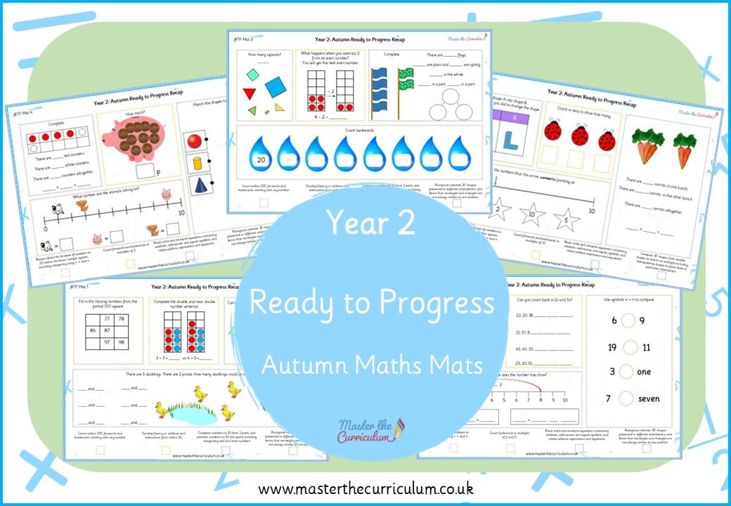 Cover of Year 2 Autumn Ready to Progress Maths Mats