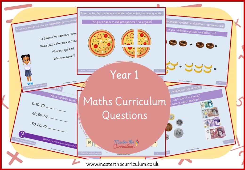 Cover of Year 1 Maths Curriculum Questions