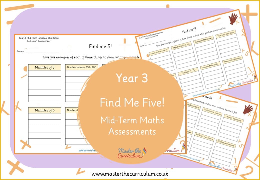 Cover of Year 3 ‘Find Me Five!’ Retrieval Questions