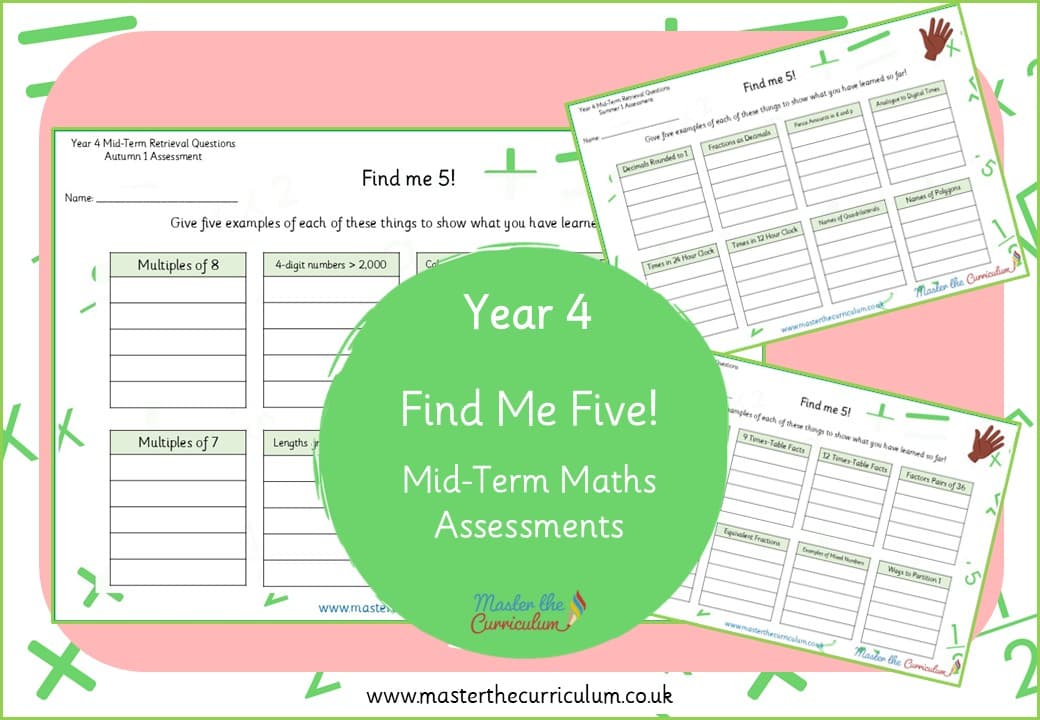 Cover of Year 4 ‘Find Me Five!’ Retrieval Questions