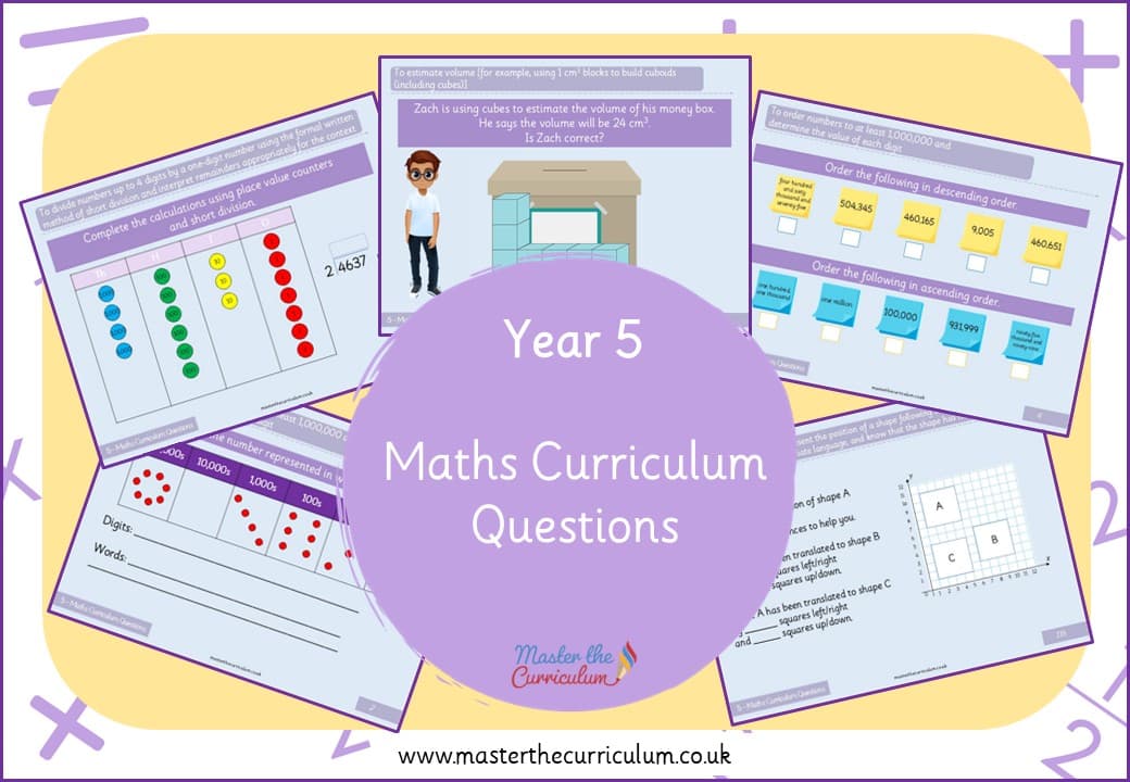 Cover of Year 5 Maths Curriculum Questions