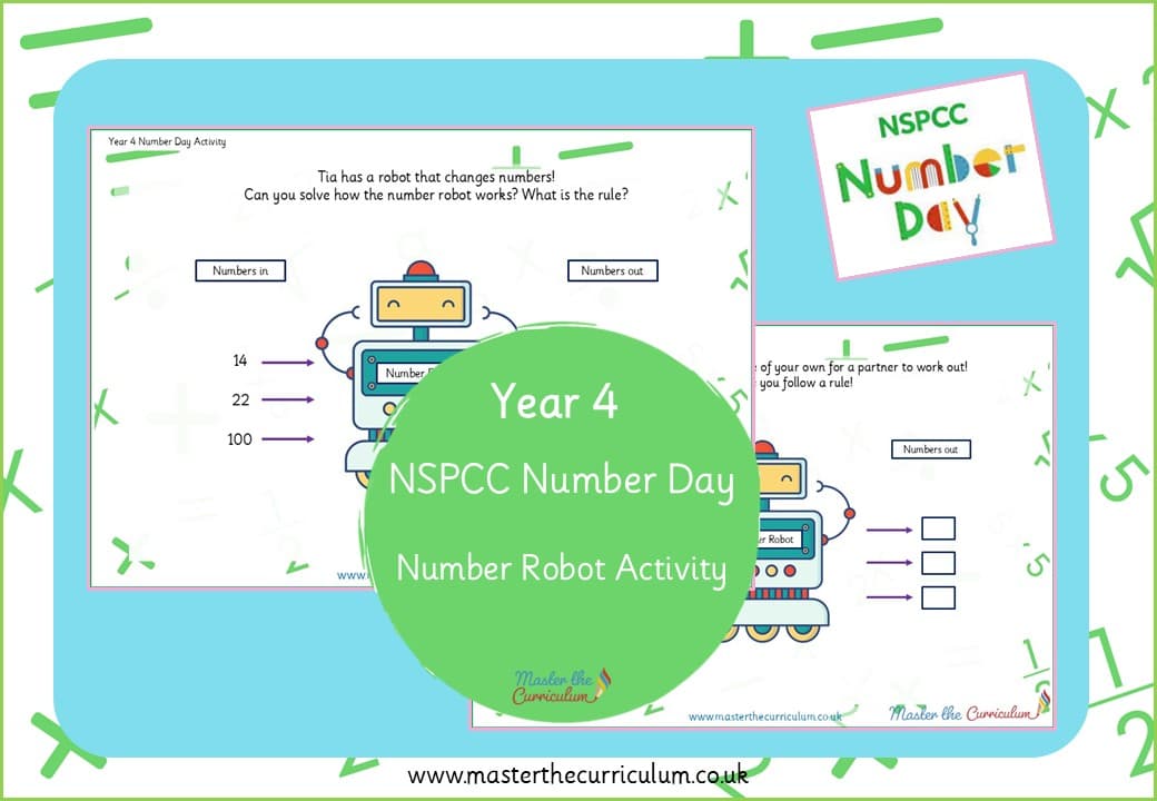Cover of NSPCC Number Day – Robot Activity