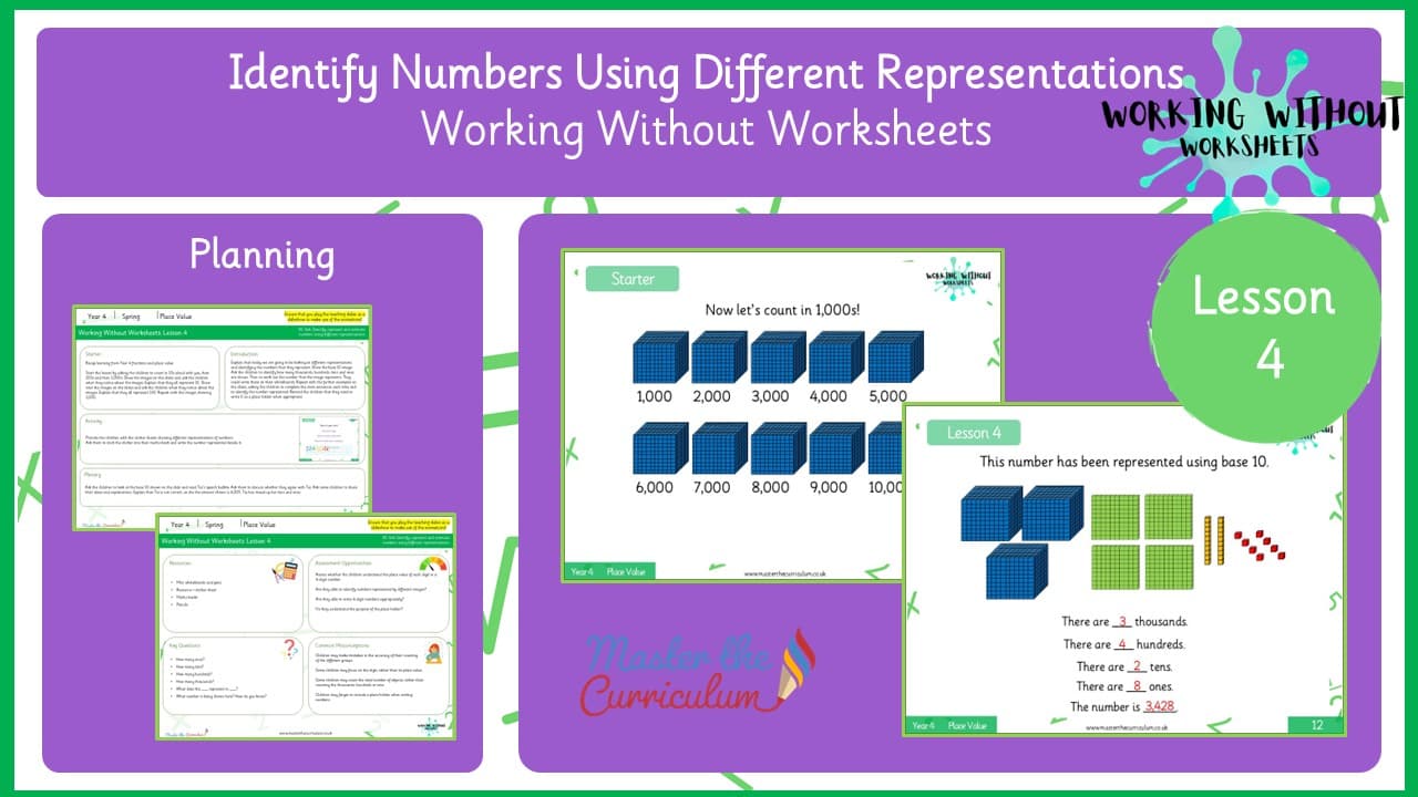 Cover of L4 Identify Numbers Using Different Representations
