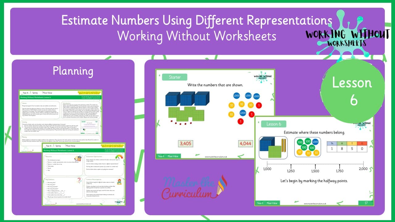 Cover of L6 Estimate Numbers Using Different Representations