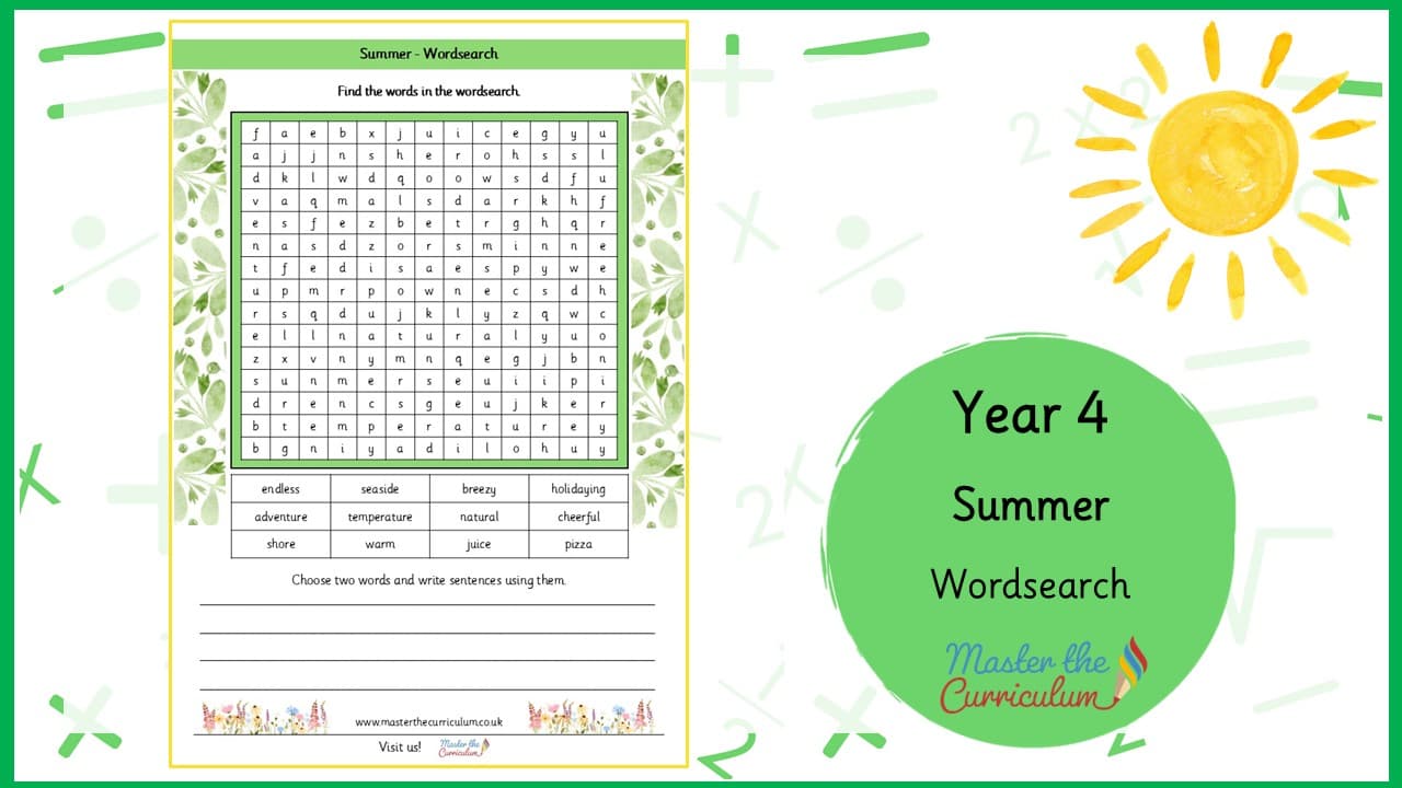 Cover of Summer Wordsearch