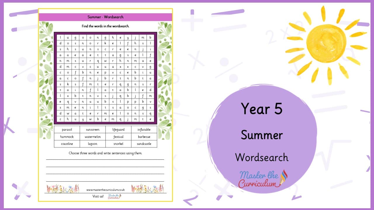 Cover of Summer Wordsearch