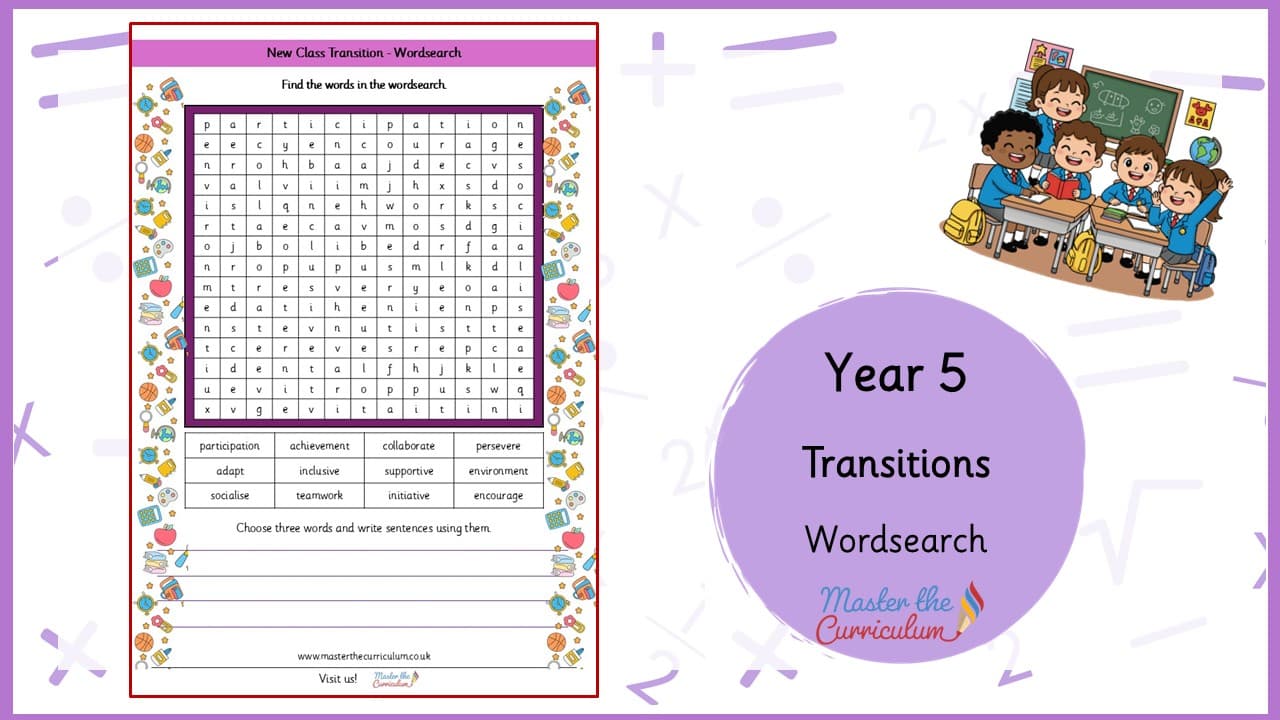 Cover of Class Transitions Wordsearch