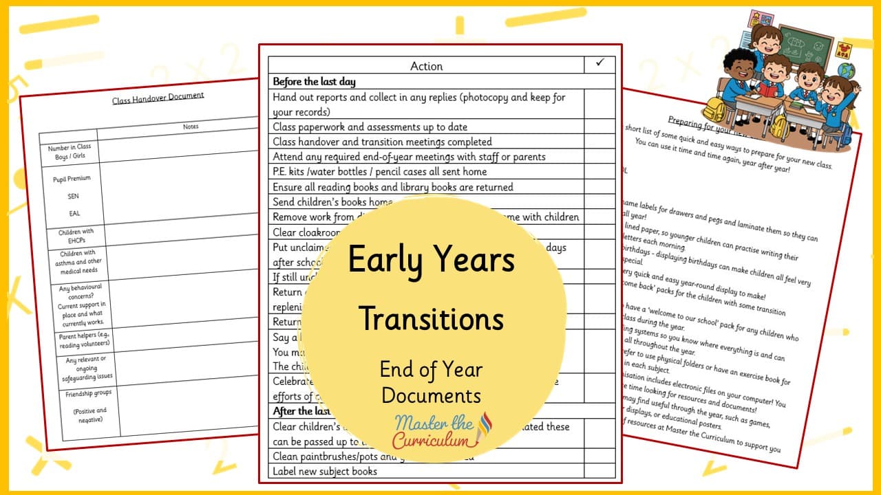 Cover of Teacher’s End of Year Documents