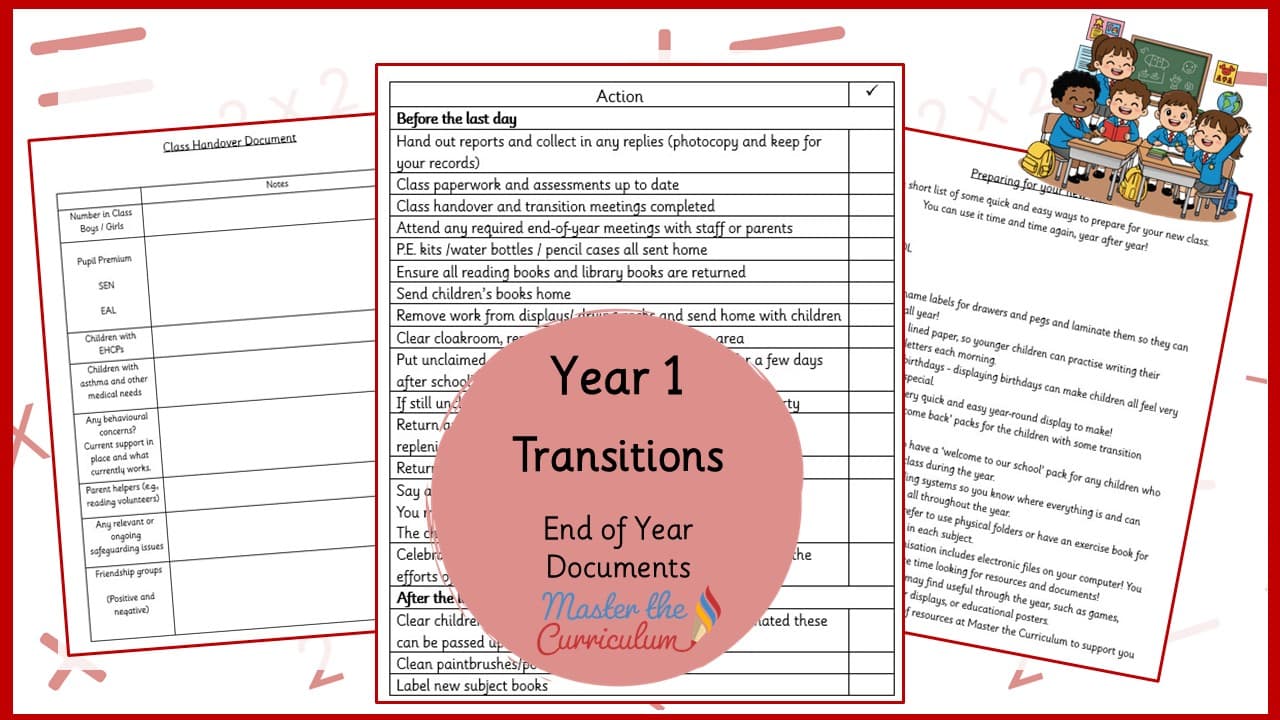 Cover of Teacher’s End of Year Documents