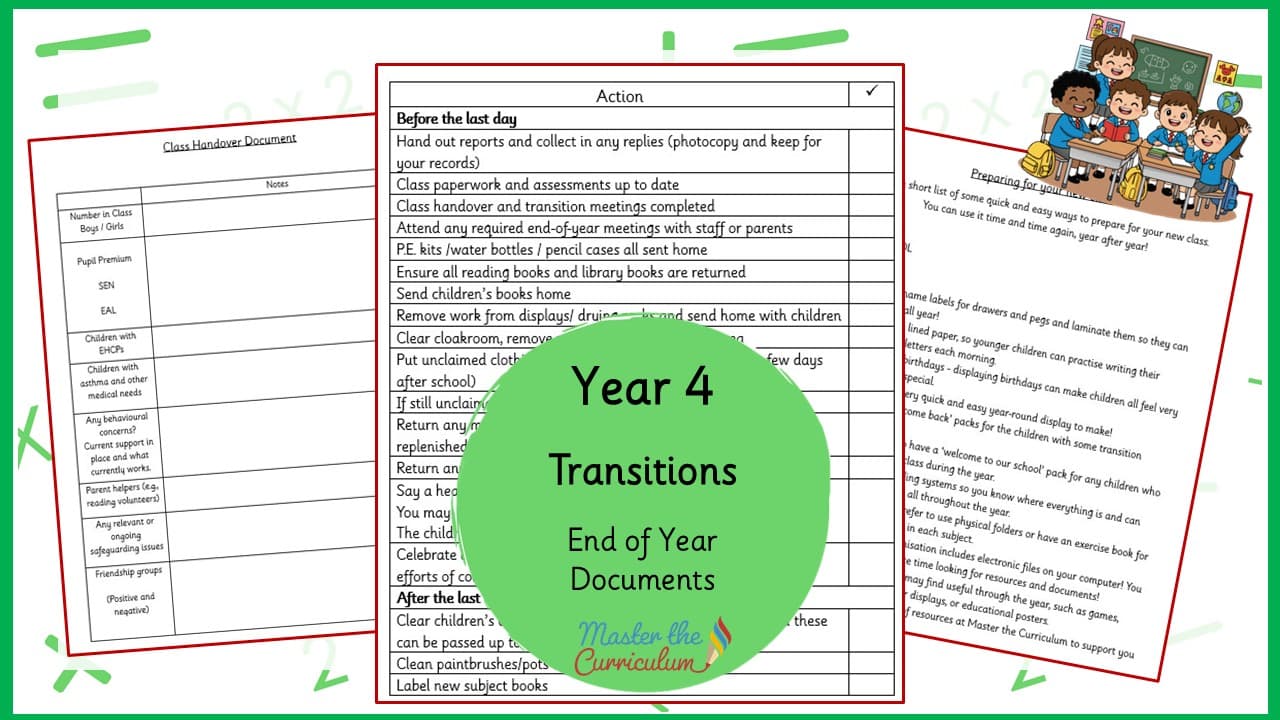 Cover of Teacher’s End of Year Documents