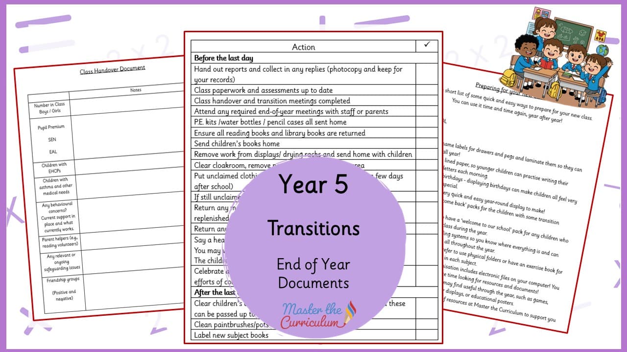 Cover of Teacher’s End of Year Documents