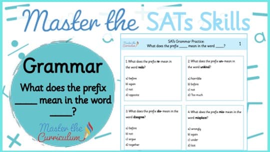 Cover of SATs Grammar – Prefix Meaning