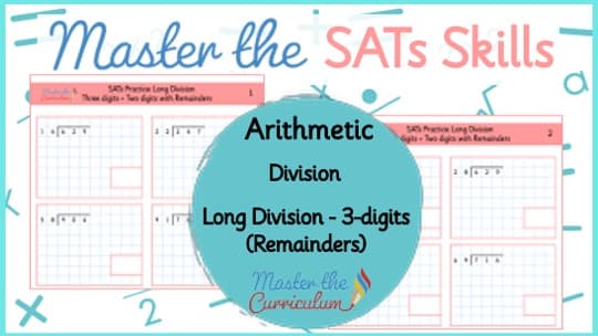 Cover of SATs Arithmetic – Long Division (3-digits remainders)